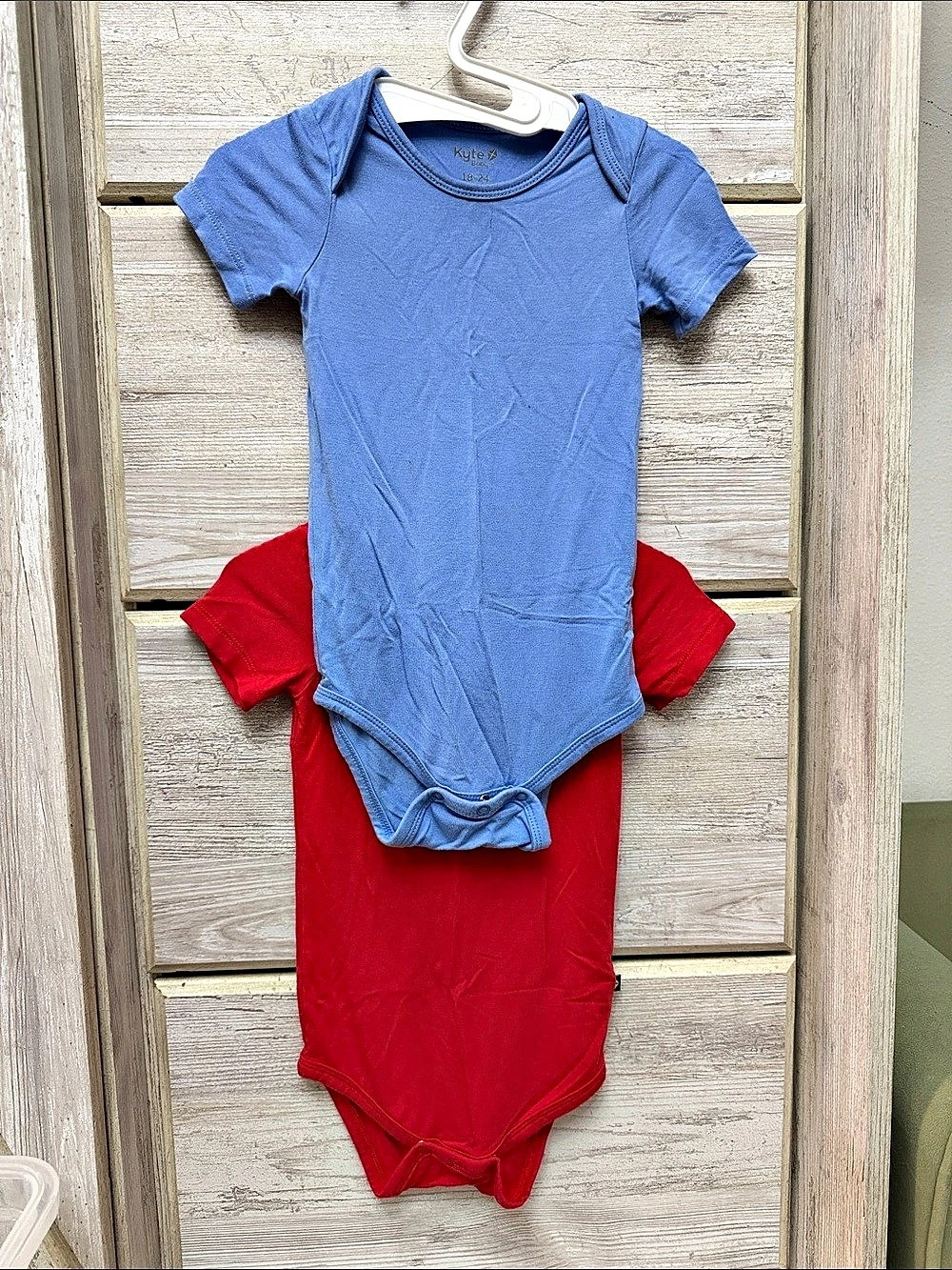 Kyte Baby Short Sleeve Bodysuit Bundle Cardinal & Periwinkle 18-24M